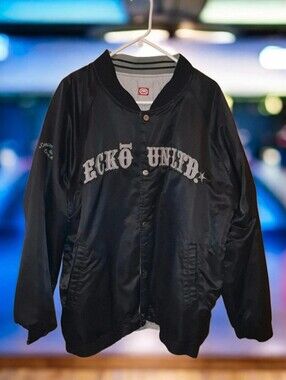 Reversal ECKO UNLTD Black Satin Button-Up Jacket